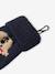 3-piece baby hat, snood and mittens set navy blue 