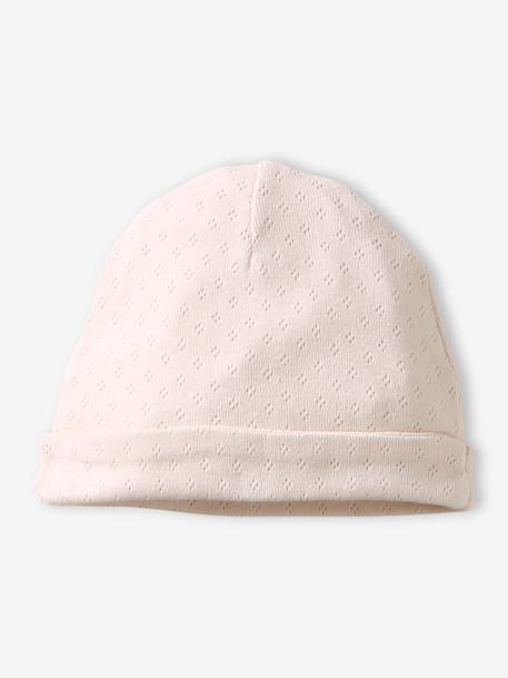 Pack of 2 newborn cotton hats pale pink 