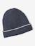 Pack of ribbed knit hat and snood for boys navy blue 