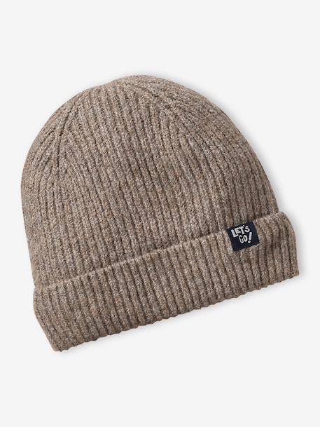 Hat, snood and gloves set for boys taupe 