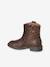 Zip-up synthetic boots for girls brown 