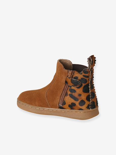 Leather Boots for Girls beige+bronze+brown+camel+green+navy blue+old rose 