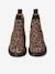 Leather elasticated ankle boots for girls beige 