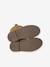 Leather zip-up boots for girls brown 