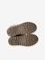 Zip-up leather boots for girls brown 