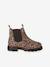 Leather elasticated ankle boots for girls beige 