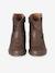 Zip-up synthetic boots for girls brown 