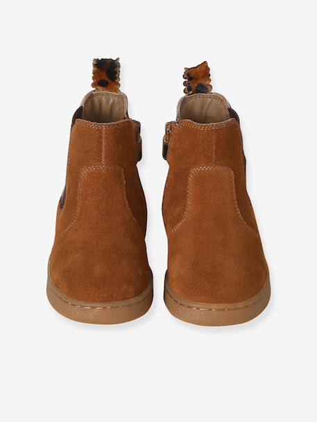 Leather Boots for Girls beige+bronze+brown+camel+green+navy blue+old rose 