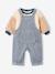 Dungarees and sherpa sweatshirt set for baby boys grey blue 