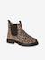 Leather boots with elasticated sides for girls beige 