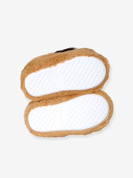 Lined slippers for girls brown 
