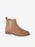 Leather Boots with Elastic, for Girls camel+gold+navy blue 