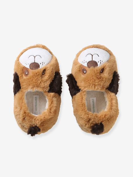 Lined slippers for girls brown 