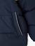 Hooded puffer jacket for boys blue+rust 