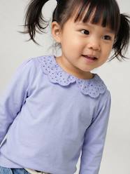 Baby-Long Sleeve Top with Embroidered Collar, for Babies
