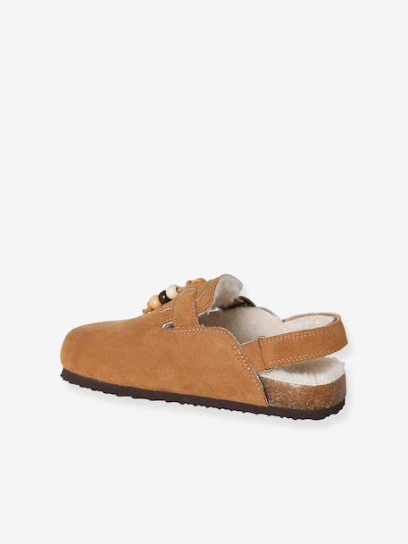 Mule slippers for girls brown 