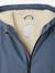 Raincoat with Hood & Sherpa Lining for Boys grey blue+night blue 