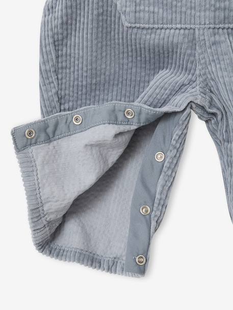 Dungarees and sherpa sweatshirt set for baby boys grey blue 