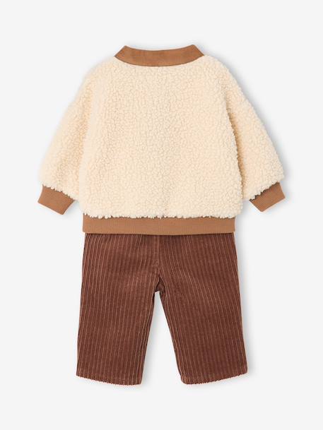 Sweatshirt and trousers set for baby boys cocoa 