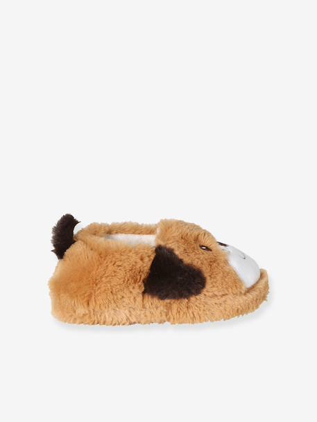 Lined slippers for girls brown 