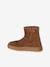 Pair of girls leather boots brown+taupe 