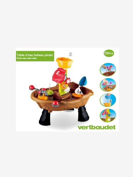 Pirate Boat Water Table Brown 