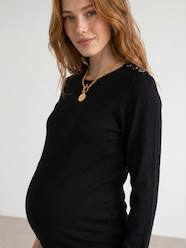 Maternity-Close-fitting maternity jumper