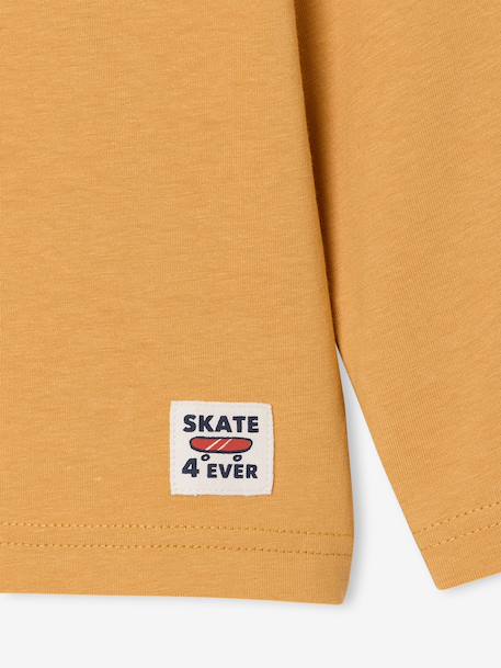 Long-sleeved T-shirt with slogan print for boys anthracite+pistachio+yellow 