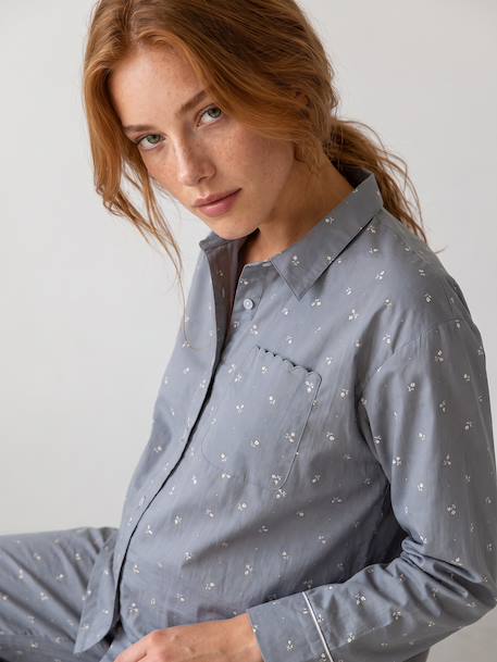 Maternity pyjamas and nursing sage green 