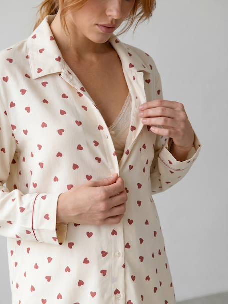 Maternity and nursing pyjamas ecru 