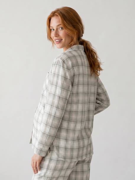 Maternity and nursing pyjamas dusky pink 