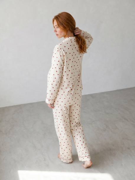 Maternity and nursing pyjamas ecru 