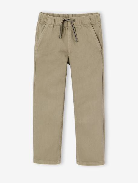 Easy-to-put-on fluid trousers for boys medium blue+night blue+sage green+terracotta 