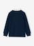 Long-sleeved polo shirt for boys navy blue 