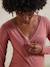 Set of 2-piece organic cotton* maternity and nursing pyjamas old rose 