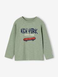 -Flocked Long-Sleeved T-Shirt for Boys