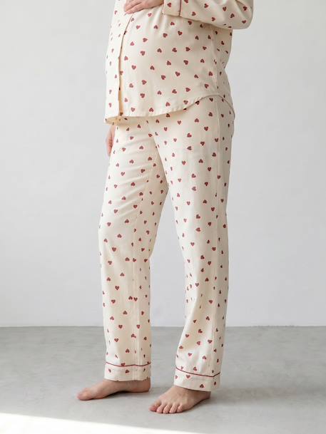 Maternity and nursing pyjamas ecru 