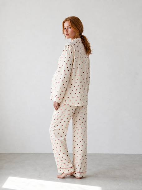 Maternity and nursing pyjamas ecru 