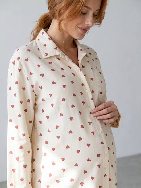 Maternity and nursing pyjamas ecru 
