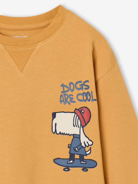 Long-sleeved T-shirt with slogan print for boys anthracite+pistachio+yellow 