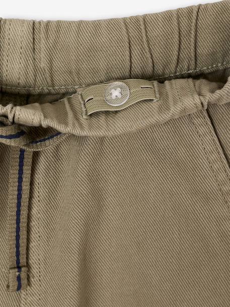 Easy-to-put-on fluid trousers for boys medium blue+night blue+sage green+terracotta 