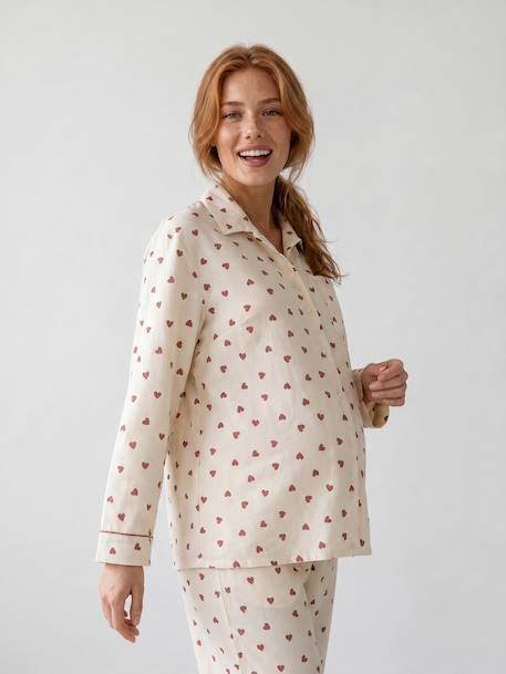 Maternity and nursing pyjamas ecru 