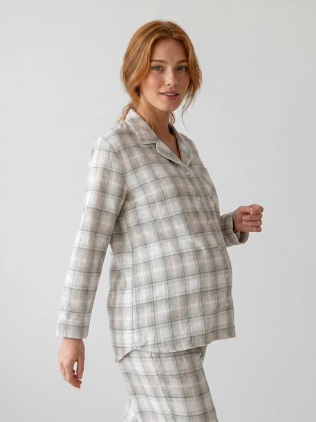 Maternity and nursing pyjamas dusky pink 