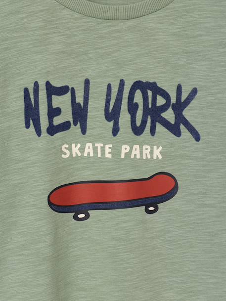 Flocked Long-Sleeved T-Shirt for Boys dusky pink+sage green 