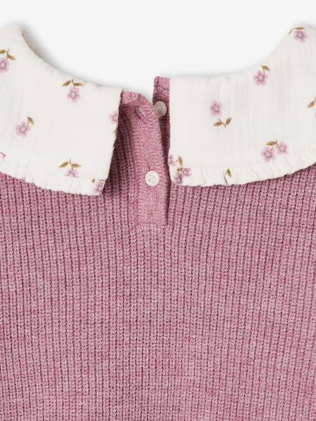 2-in-1 jumper for girls lilac+navy blue+tomato red 