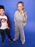Wide-leg joggers for girls marl grey 