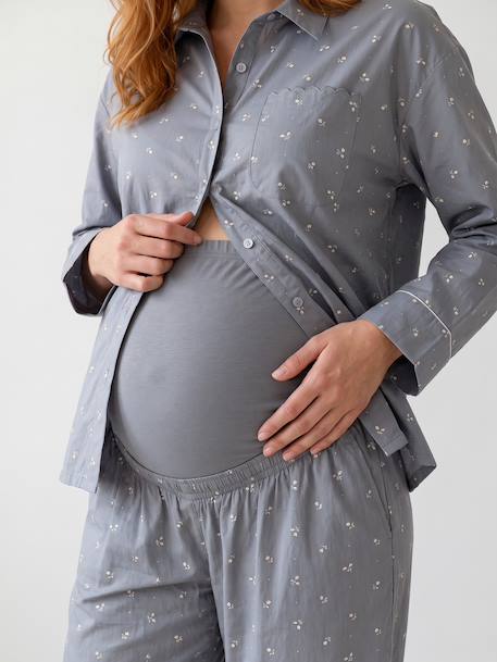 Maternity pyjamas and nursing sage green 