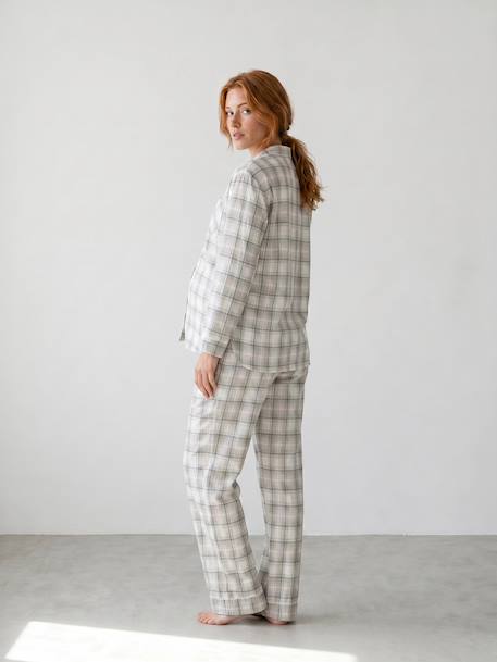 Maternity and nursing pyjamas dusky pink 