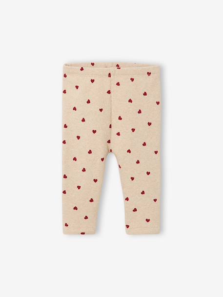 Leggings for baby girls marl beige 