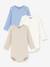 Pack of 3 long-sleeved bodysuits PETIT BATEAU beige 